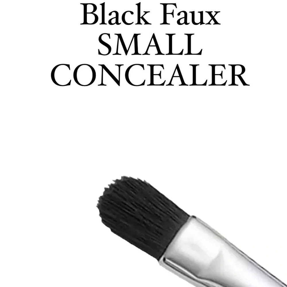 New - SMALL CONCEALER Black Faux Cosmetic Makeup Brush, Cosmetics, Vegan